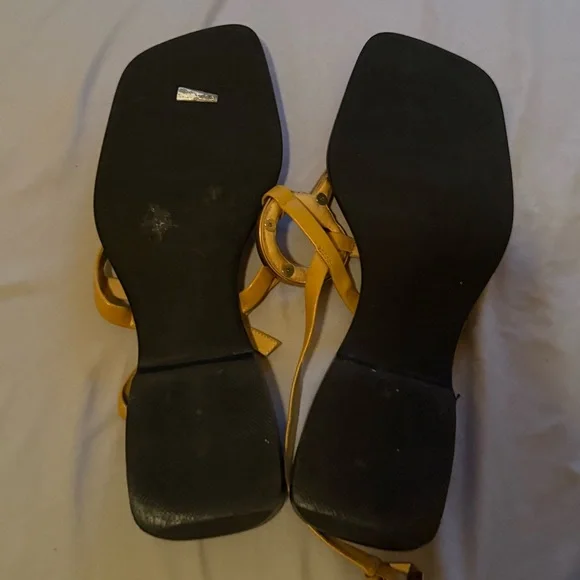 Jeffrey Campbell Matala Sandals Dark Yellow- Women’s Size 9 - Picture 6 of 11